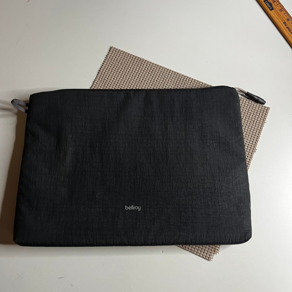 Bellroy Laptop Sleeve 14 Inch Black Recycled Nylon Padded Protective Case Zip